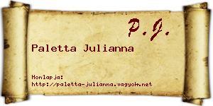 Paletta Julianna névjegykártya